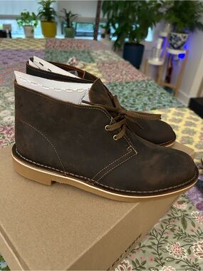 Clarks Dark Brown Leather Boots